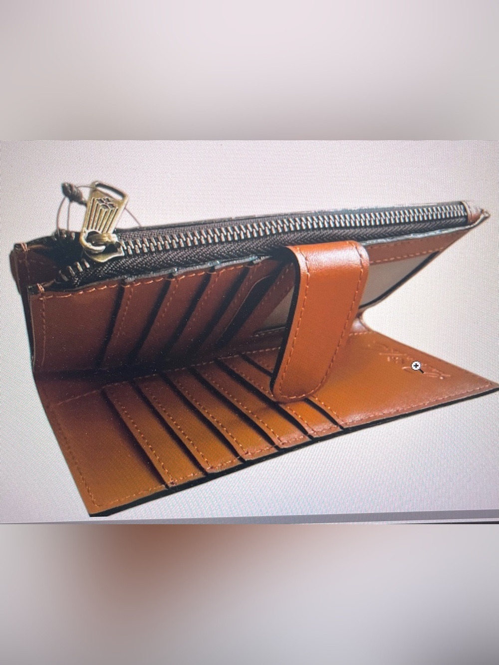 Patricia Nash NWT NAZARI Bifold Wallet in Cognac Color Full Grain Tooled Leather - Picture 12 of 12
